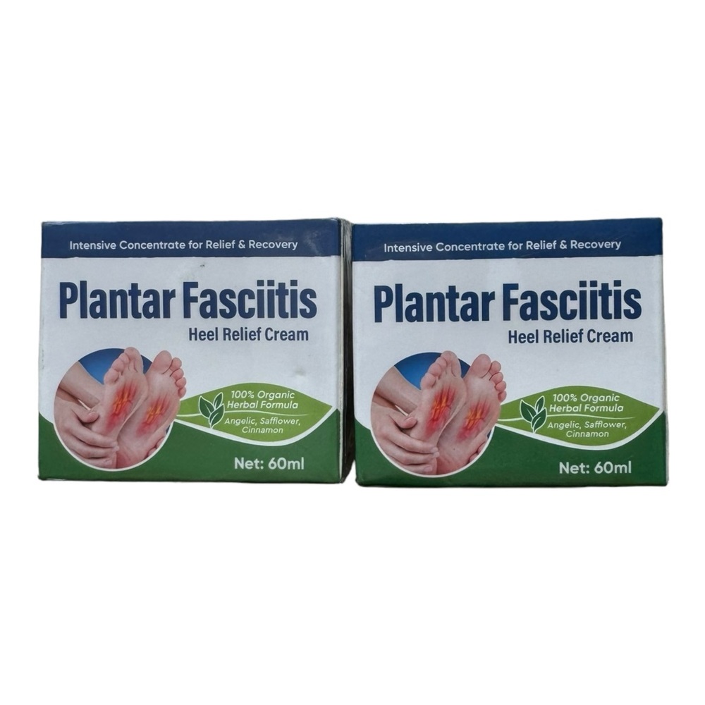 Lot of 2 Organic Herbal Plantar Fasciitis Cream - 2 x 2 oz - Ex: 10/26